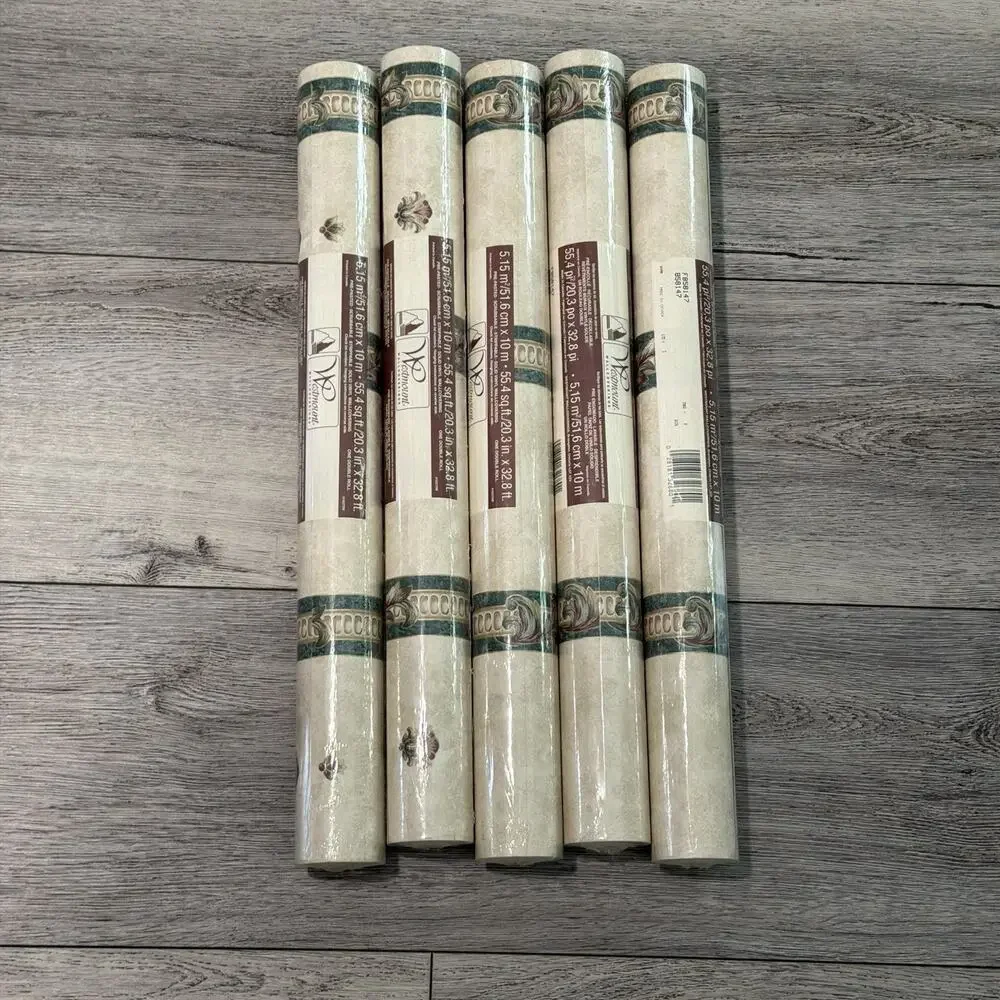 5 rolls 90s Westmount Wallcovering Wallpaper Faux Finish Tuscan Country Floral